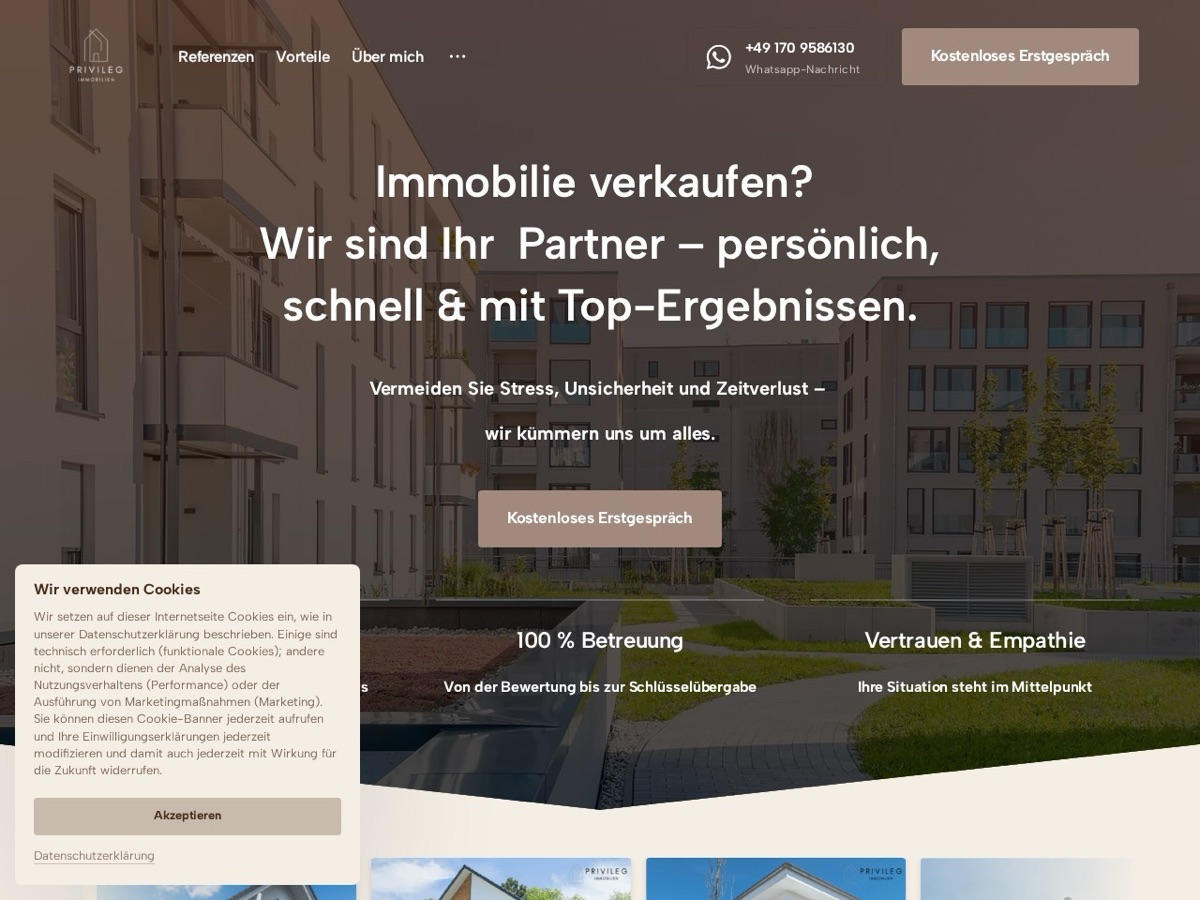 Privileg Immobilien — Website & Funnel von GrowPotential